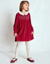 Boden Cosy Collar Detail Smock Dress Carmine Red  In Red