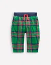 Boden Cosy Lined Pants Green Check  In Green