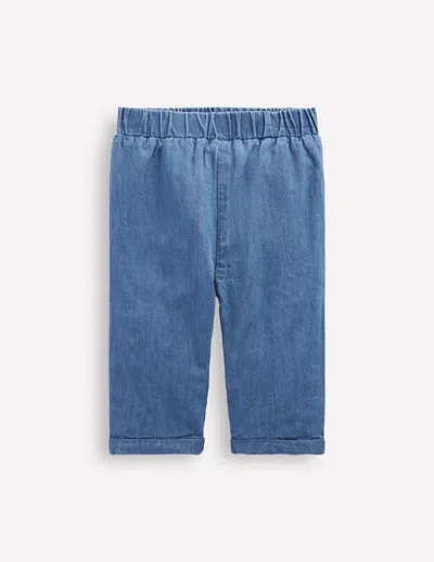 Boden Babies' Kuschelige, Gefütterte Hose-blauer Faux Uni In Blue