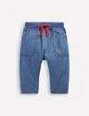 Boden Kuschelige, Gefütterte Hose-blauer Faux Uni In Blue