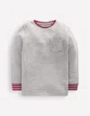 Boden Cosy Mid-weight T-shirt-grey Marl Male  In Gray