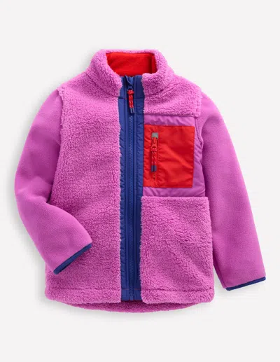 Boden Kids' Kuschelige, Winddichte Fleecejacke-fingerhut-lila In Purple