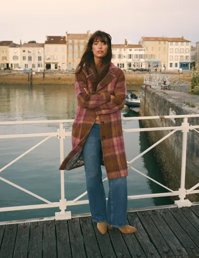 Boden Cotswold Wollmantel In Rosa | Grösse 30 In Brown