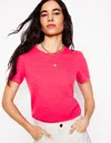 BODEN COTTON PUFF SLEEVE TSHIRTCAMELIA PINK WOMEN BODEN
