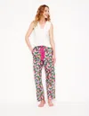 Boden Cotton Sateen Pyjama Trousers-meadowsweetpink Fruit Paradise Female  In Multi