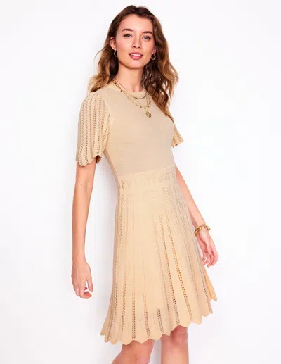 Boden Cotton Stitch Crew Dressivory Women  In Ivory