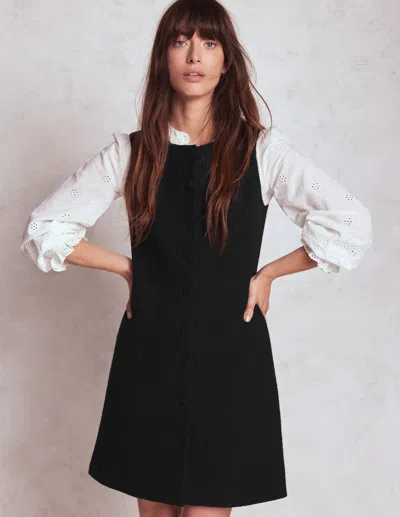 Boden Cotton Texture Shift Dress Black Women