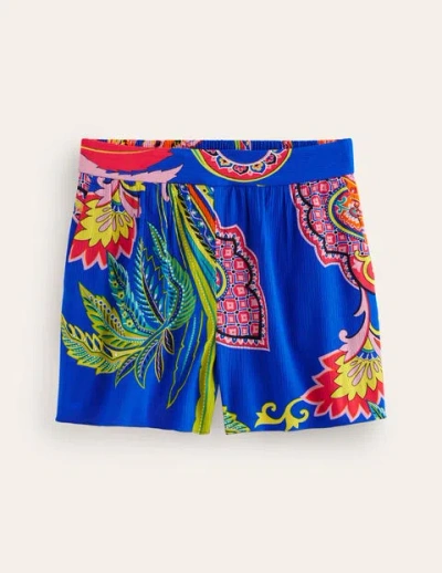 Boden Crinkle Shorts Multi, Painterly Paisley Women