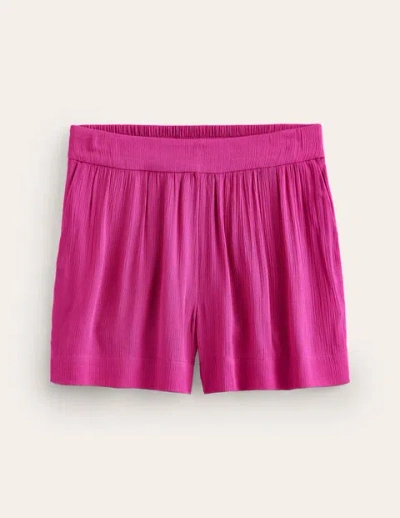 Boden Crinkle Shorts Phlox Pink Women