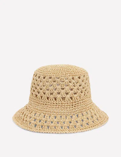 Boden Crochet Bucket Hat Natural Women