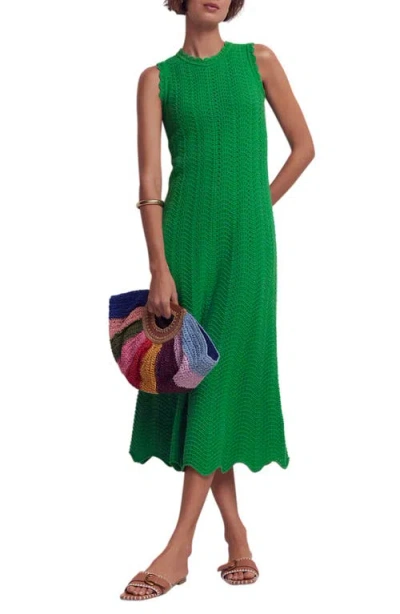 Boden Crochet Midi Dress In Animal Print