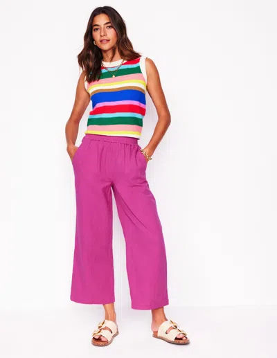 Boden Cropped Double Cloth Pants Cosmos Pink Women