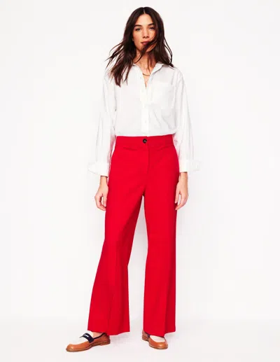 Boden Cropped Ponte Pants Hot Pepper Women  In Red