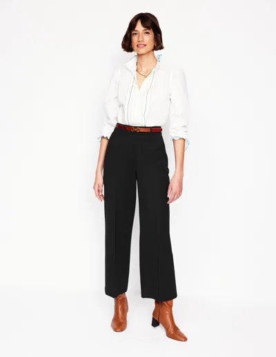 Boden Cropped Ponte Trousers-black Female