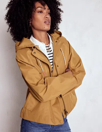 Boden Cropped Rain Mac-hazelnut Brown Female