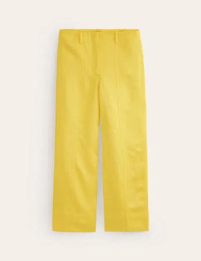 Boden Cropped Twill Pants Vibrant Yellow Women