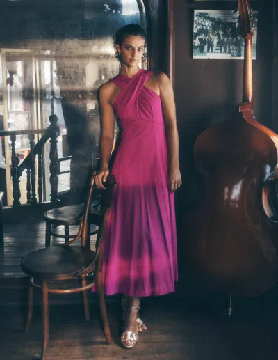 Boden Cross Front Ponte Dressfuchsia Women  In Pink