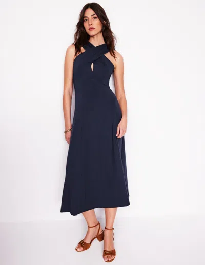 Boden Cross Front Ponte Dressnavy Women  In Blue