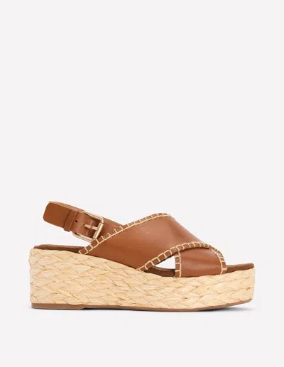 Boden Cross Strap Espadrille Tan Women  In Brown