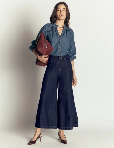 Boden Culotte-jeans Mit Weitem Bein In Indigo | Grösse 34 In Blue