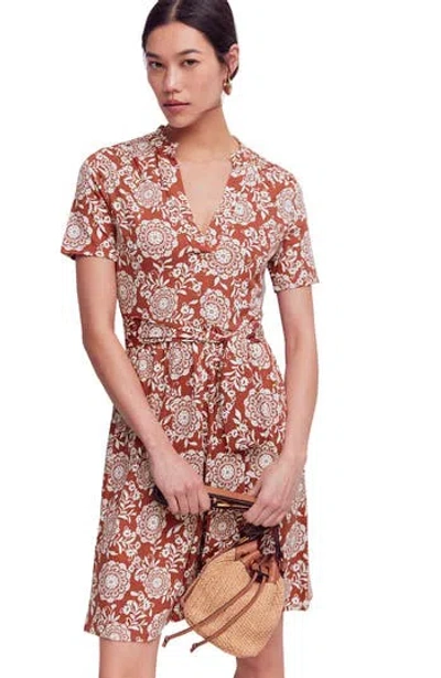 Boden Daisy Short Sleeve Cotton Blend Jersey Dress