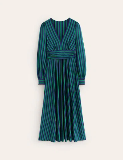 Boden Daphne Jersey Maxi Dressrich Emerald, Mazarine Stripe Women  In Rich Emerald Mazarine Stripe