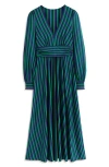 Boden Daphne Jersey Maxi Dressrich Emerald, Mazarine Stripe Women  In Rich Emerald Mazarine Stripe