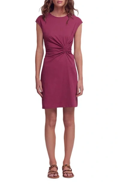 Boden Delilah Twist Short Dress In Burgundy