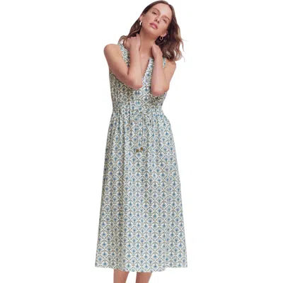Boden Delphine Cotton Jersey Midi Dress In Blue