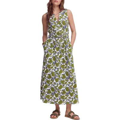 Boden Delphine Print Sleeveless Jersey Midi Dress In Green