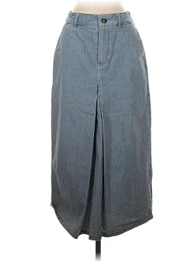 Pre-owned Boden Denim Skirt In Gray