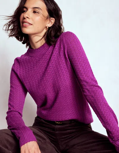 Boden Diane Pointelle Jumper-regal Purple Female  In Multi