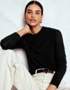 Boden Diane Pointelle-pullover-schwarz In Black