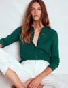 Boden Diane Pointelle Cardigan-drake Green Female  In Green