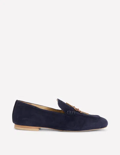 Boden Dinah Verzierte Loafer In Blau | Grösse 36