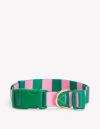 Boden Dog Collar Green/pink Stripe Women  In Green/pink Stripe