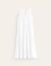 BODEN DOUBLE CLOTH MAXI TIERED DRESS WHITE WOMEN BODEN