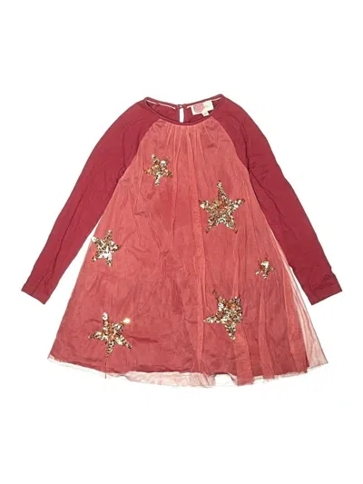Pre-owned Boden Kids' Dress In Burgundy