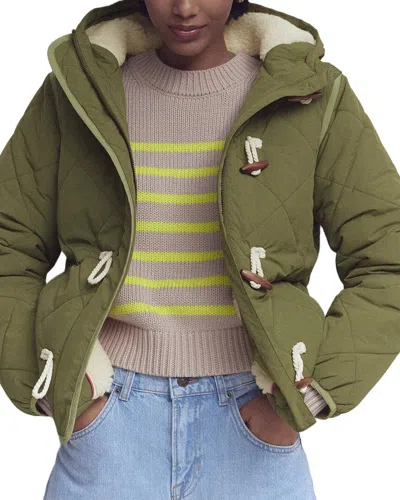 Boden Duffle Quilted Parka In Green