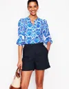 Boden Dulwich Linen Shortsnavy Women  In Navy