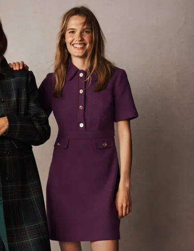 Boden Eda Cotton Shift Dress Plum Jam  In Purple
