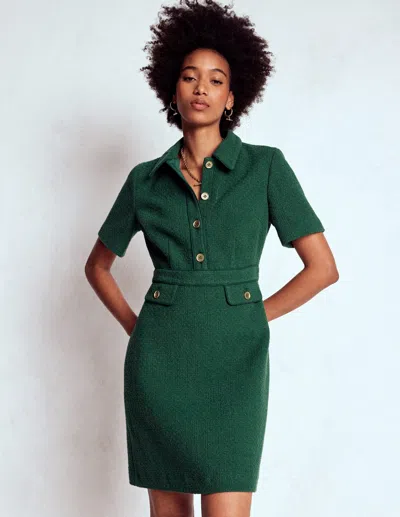 Boden Eda Cotton Shift Dress-emerald Night Female  In Multi