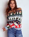 Boden Edie Fair Isle Sweater Multi, Christmas Fair Isle  In Multi