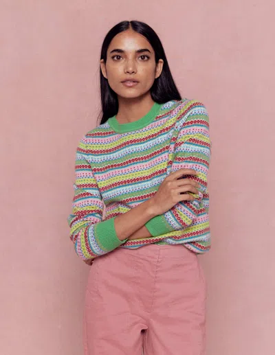 Boden Edie Fair Isle Sweater Multi, Heritage Geo