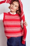 Boden Edie Fair Isle Sweater Vest In Red