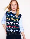 Boden Edie Fair Isle Sweater Vestnavy Mushroom Women  In Navy Mushroom