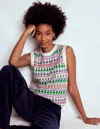 Boden Edie Fair-isle-top-beige Meliert, Obst
