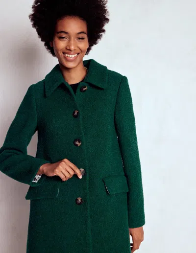 Boden Edinburgh Wool Coat-emerald Night Female  In Green