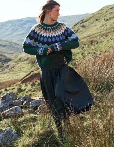 Boden Eleanor Fair Isle Sweater Courtyard Melange  In Multi