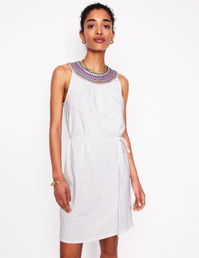 Boden Eleni Kurzes Kleid Mit Stickerei-weiss In White